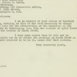 Letter: 1947 February 25
