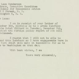 Letter: 1947 December 4
