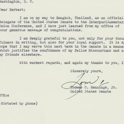 Telegram: 1956 November 16