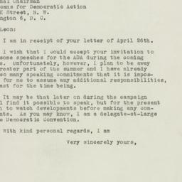 Letter: 1948 May 3