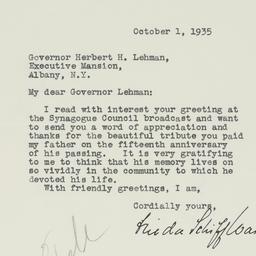 Letter: 1935 October 1