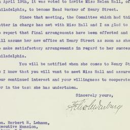 Letter: 1933 May 9