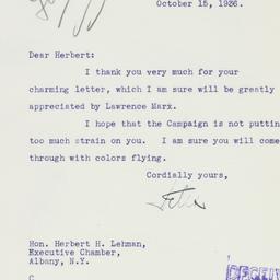 Letter: 1936 October 15