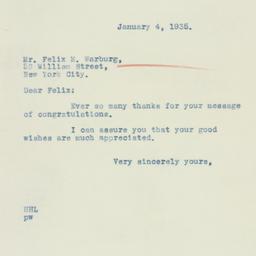 Letter: 1935 January 4