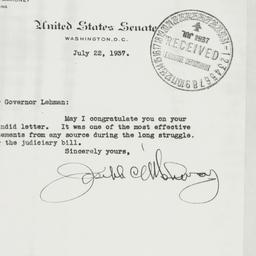 Letter: 1937 July 22