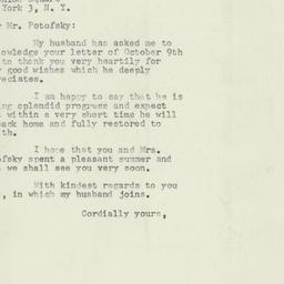 Letter: 1957 October 11