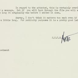 Memorandum: 1954 May 1