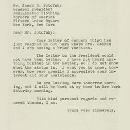 Letter: 1947 January 7