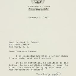 Letter: 1947 January 3