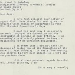 Letter: 1956 August 26