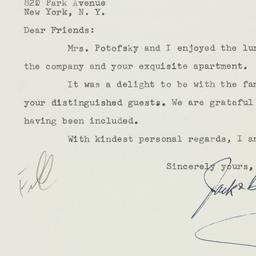 Letter: 1957 April 18