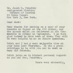 Letter: 1956 October 15