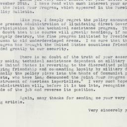 Letter: 1953 December 3