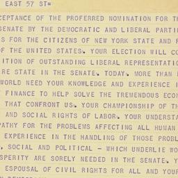 Telegram: 1949 September 1