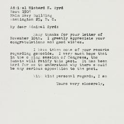 Letter: 1950 November 16