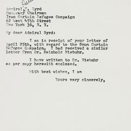 Letter: 1952 May 2