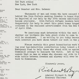 Letter: 1952 April 25