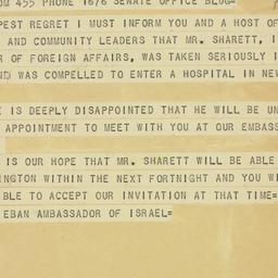 Telegram: 1951 September 20