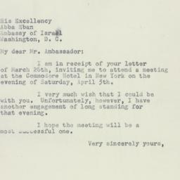 Letter: 1952 March 31