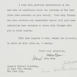 Letter: 1950 November 8