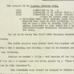Letter: 1956 October 23