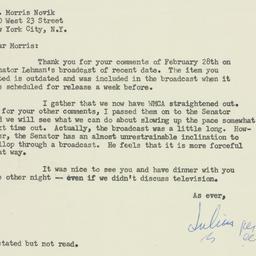 Letter: 1955 March 4