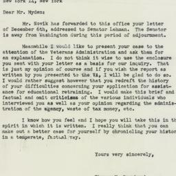 Letter: 1951 December 12