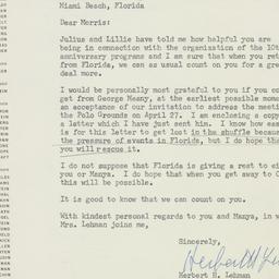 Telegram: 1958 February 8