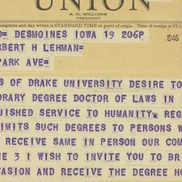 Letter: 1946 April 19