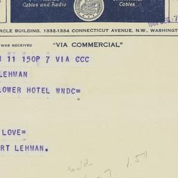 Telegram: 1944 December 7
