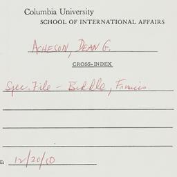 Memorandum: 1950 December 20