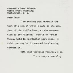 Letter: 1957 April 1