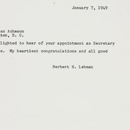 Letter: 1949 January 7