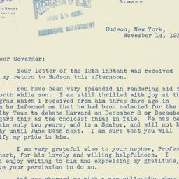 Letter: 1935 November 14