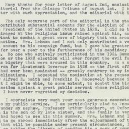 Letter: 1954 August 7