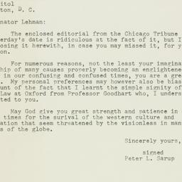 Letter: 1954 August 2