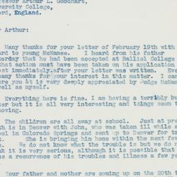 Letter: 1936 March 7
