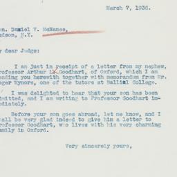 Letter: 1936 March 7