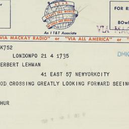 Letter: 1949 April 4
