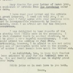 Letter: 1950 April 4