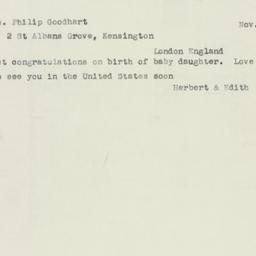 Letter: 1953 November 29