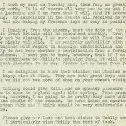 Letter: 1950 January 7