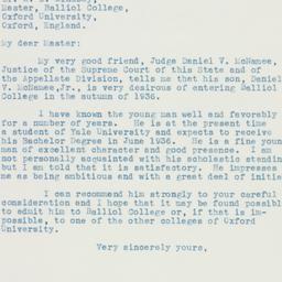 Letter: 1935 October 9