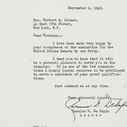 Letter: 1949 September 6