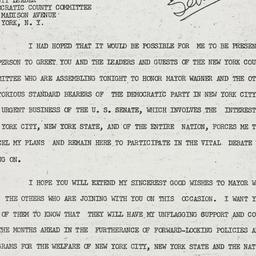 Telegram: 1954 February 4