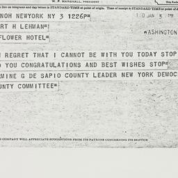 Telegram: 1950 January 3