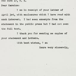 Letter: 1951 April 6
