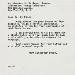 Letter: 1949 September 8