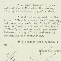 Letter: 1933 March 14