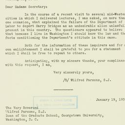 Letter: 1939 January 21